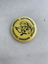 Official Government Assisted Gasoline Retailer Pinback Button picture