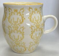 Sur La Table Gorgeous Yellow Pattern Mug Handcrafted Stoneware mint condition picture