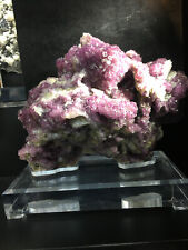43.67LB Top Natural Fluortie quartz Crystal Cluster Mineral Specimen Reiki+Stand picture