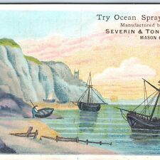 c1880s Mason City, Iowa Ocean Spray Soap Boat Trade Card Lard Severin Tondro C48 picture