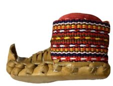Vintage Traditional Serbian curled toe moccasin Shoe Pin Cushion-by Hollohazi picture
