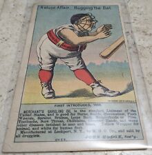 *SCARCE* VICTORIAN TRADE CARD BASEBALL STATIONERY J.H. GUTHRIE CONNEAUT, OHIO picture