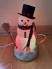 VINTAGE AVON CHILLY SAM LIGHT UP COLOR CHANGING SNOWMAN picture