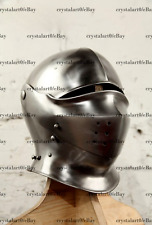 18G Steel Medieval Armet Helmet Bascinet Closed Armet Helmet Viking Replica picture