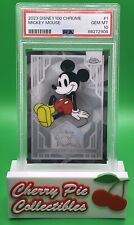 💎 2023 Topps DISNEY 100 Chrome MICKEY MOUSE #1 PSA 10 GEM MT picture