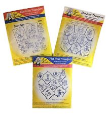 CUT* 3 Aunt Martha's Hot Iron Transfers #3863, 9475, 3981 Suzy Dog Cowboy Mexico picture