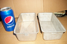 2 Vintage Aluminum Bread Loaf/Meatloaf Baking Pans 1 Mirro #5028 & 1 Unbranded picture