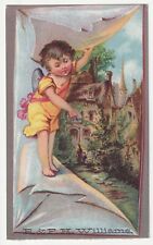 1880s R.&F.H Williams Interior Decor Fairy Village Meriden Victorian Trade Card picture