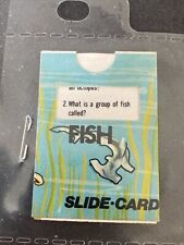 Vintage Cracker Jack -Fish Slide Card  - Premium Toy picture