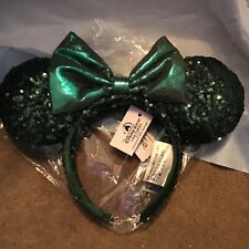 Emerald Green Sequins Exclusive 2023 Disney*Parks Ears Minnie Mouse Headband NEW picture