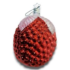 Old World Christmas Inge Glas Christmas Ornament Germany Raspberry Red picture
