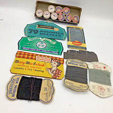 665 Vintage Sewing LOT Mending Yarn Needle Packs Binding Coats & Clark picture