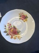 Vtg Queen Anne Bone China Pink Roses  Saucer picture
