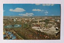 New York World's Fair 1964-1965 Air View Unisphere Court of Nations Vtg Postcard picture