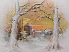 Vintage 1916 Christmas Postcard  Snow Scene V421 picture