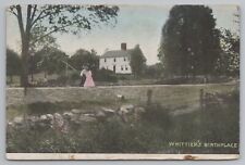Haverhill Massachusetts~Whittier's Birthplace~Couple Walks to House~1914 picture