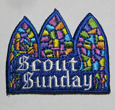 Boy Cub Girl Scout Guide SCOUT SUNDAY FUN PATCH Religious Church Trip Badge picture