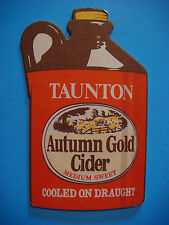 Unique Beer Pub COASTER ~*~ TAUNTON Autumn Gold Draught Apple Cider ~ Since 1805 picture
