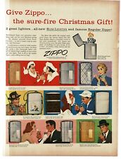 1956 Zippo Cigarette Lighter sure fire Christmas Gift 9 shown Vintage Print Ad picture