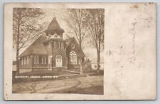 RPPC Antrim NH Methodist Church 1907 To Hill Family Nashua Photo Postcard B34 picture