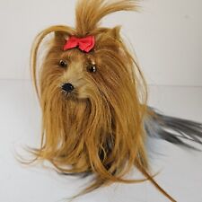 Vintage Yorkshire Terrier Yorkie Dog Life like Real Goats Hair Toy Dog 6.5