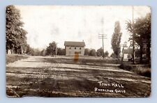 Town Hall Royalton Ohio Real Photo Postcard RPPC Dirt Road AZO 1910 - 1930 picture