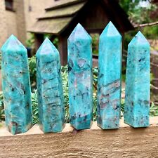 Wholesale Lot 1 Lb Amazonite with Smoky Quartz Obelisk Tower Crystal Wand Energy picture