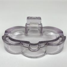 Vintage Three-Holder Ashtray Purple Lavender Glass Thick 3.5