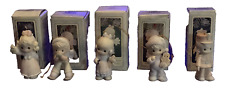 Precious Moments Lot Of 5 Christmas Ornaments Vintage Collectors Figurines picture