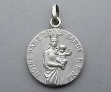 Jesus & Mary, Sacred Heart. Antique Religious Pendant. French Medal Lavrillier. picture