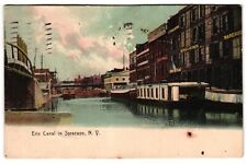 Erie Canal Syracuse NY New York Barges Warehouses c1900s Posted Postcard picture