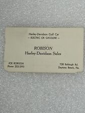 1962-1963 Original Print Robison Harley Davidson Dealership Buss. Cards picture