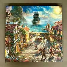 Walt Disney Pirates of the Caribbean Scene Art Print on Canvas By Thomas Kinkade picture
