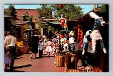 Los Angeles CA-California, Olvera Street, Mexican Vendors, Vintage Postcard picture