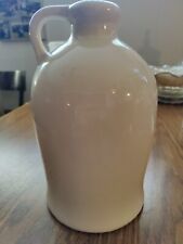 Antique Stoneware White Large Crock Jug Weight 3 Lb 10 Oz Decorative Use Only  picture