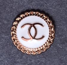 1 Gold/ White Chanel Shank Button, 16 mm Designer picture