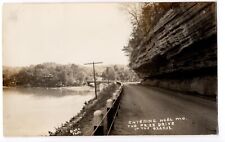 RPPC Real Photo Postcard - Entering Noel MO, the prize drive in the Ozarks, road picture