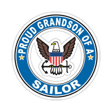 Proud Grandson of a Sailor (U.S. Navy) STICKER Vinyl Die-Cut Decal picture