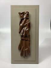 Vintage 60's Mid Century Modern Wall Art Work - Gloves Mounted to Board 23 x 11