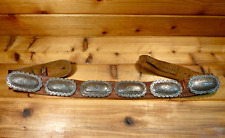Vintage Handmade Western Silver Concho Belt Eight 4