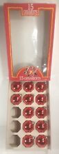 Christmas Ornament Glass Rauch Red Set of 12 With Box Vintage Holiday picture