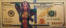 24k Gold Foil Plated Rouge X-men Collectible banknote bill  bank note superhero picture