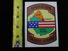 OPERATION DESERT STORM Kuwait Iraq Saudi Arabia Military Vintage Sticker Label picture
