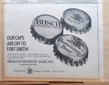 Large 1967 newspaper ad for Budweiser, Busch, Michelob Beer - Sebastian Bev. AR picture
