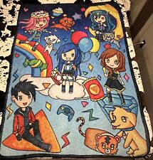 Its Funneh The Krew Anime Blanket Throw 62” X 47” Soft RARE picture