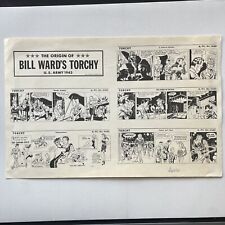 BILL WARD’S TORCHY 1943 US Army ANIMATION COMIC STRIP SIGNED By BILL WARD picture