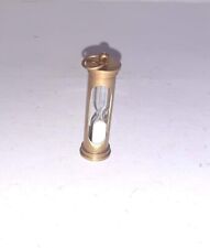 Miniature Sand Timer Keychain Brass Hourglass Nautical Keychain For Car Bike Key picture
