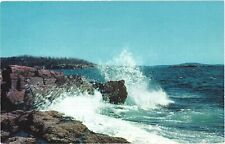 Picturesque View of Surf Along The Maine Coast Postcard picture