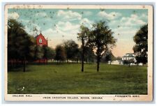 1920 College Hall Presidents Home Union Christian College Merom Indiana Postcard picture