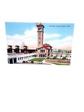 Vintage c 1930s Union Station Dayton Ohio Linen Post Card picture